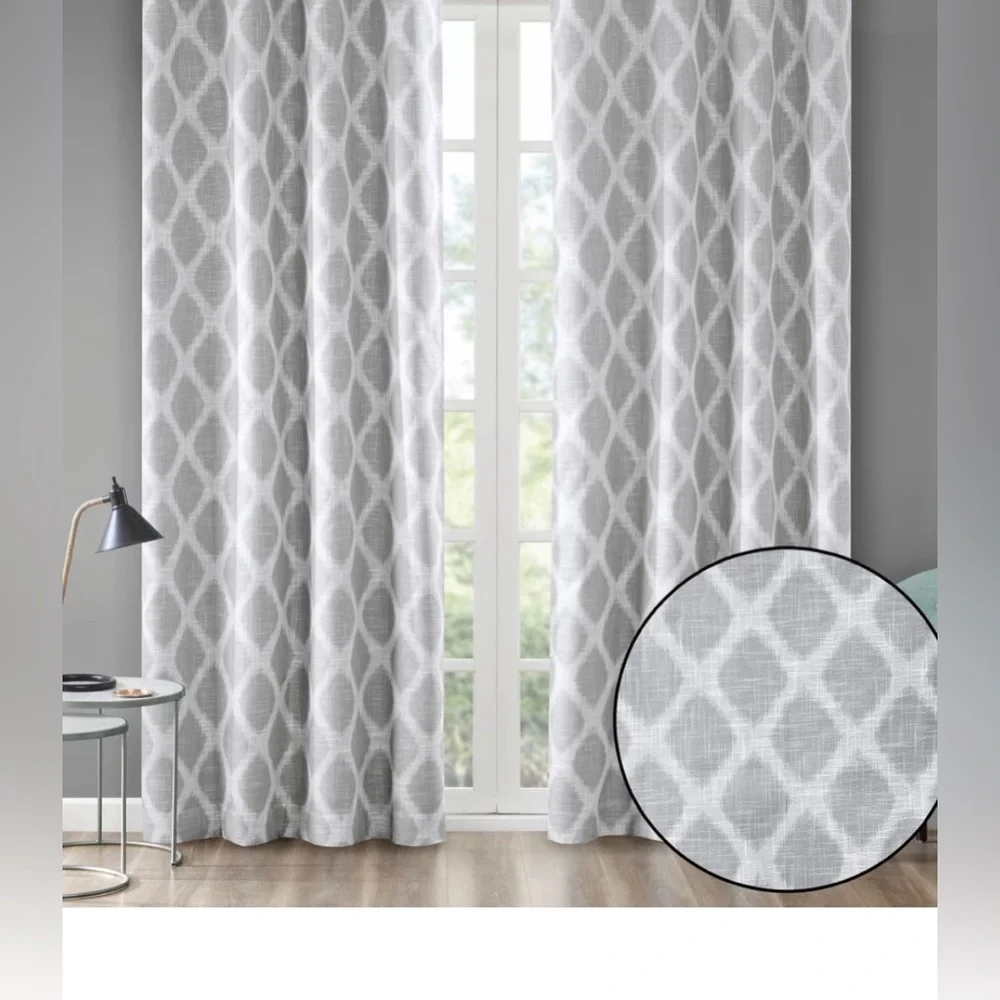 SunSmart Kagen Printed Ikat Blackout Curtain Panel Pair 50